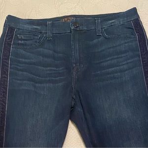 JEN7 Jeans with velvet tuxedo stripes. Size 12R
